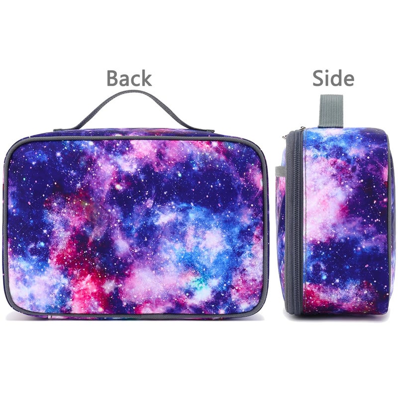 FlowFly Kids Lunch box Insulated Soft Bag Mini Cooler Back to School Thermal Meal Tote Kit for Girls, Boys,Galaxy - Image 5